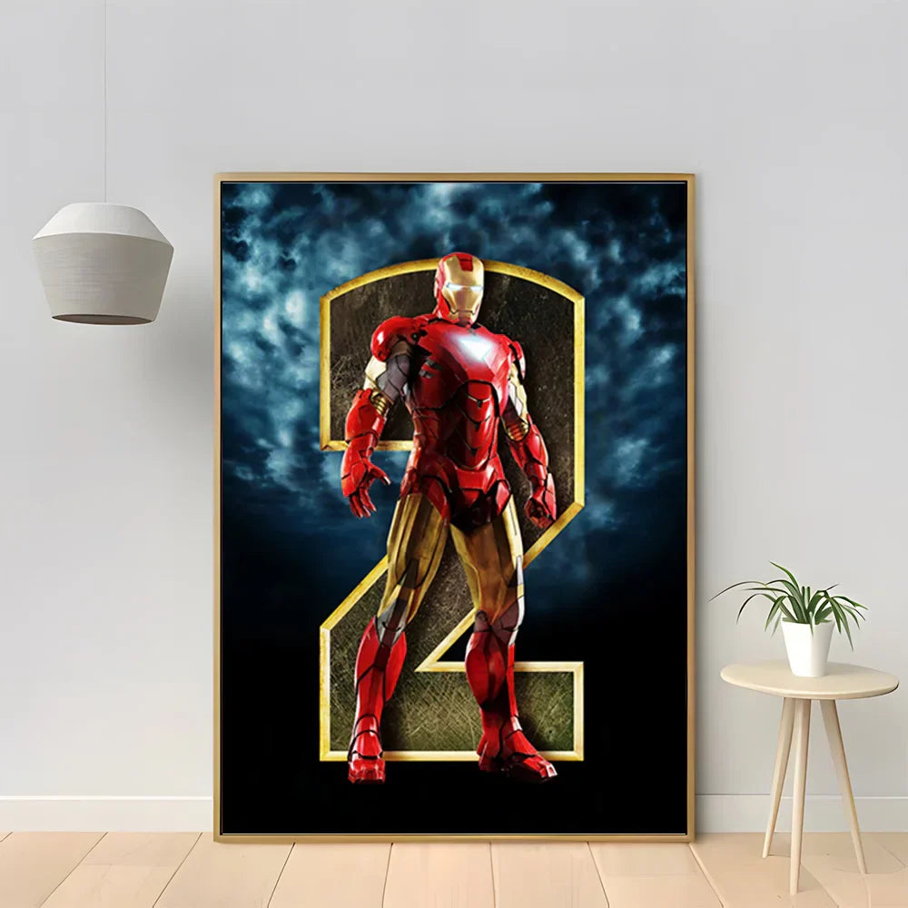 Marvel Iron Man Home Decor Poster Canvas - Style 3 / 50X70cm Unframed - Posters
