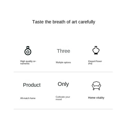 Matte Ceramic Vase Set 2 Modern Home Decor - Vase