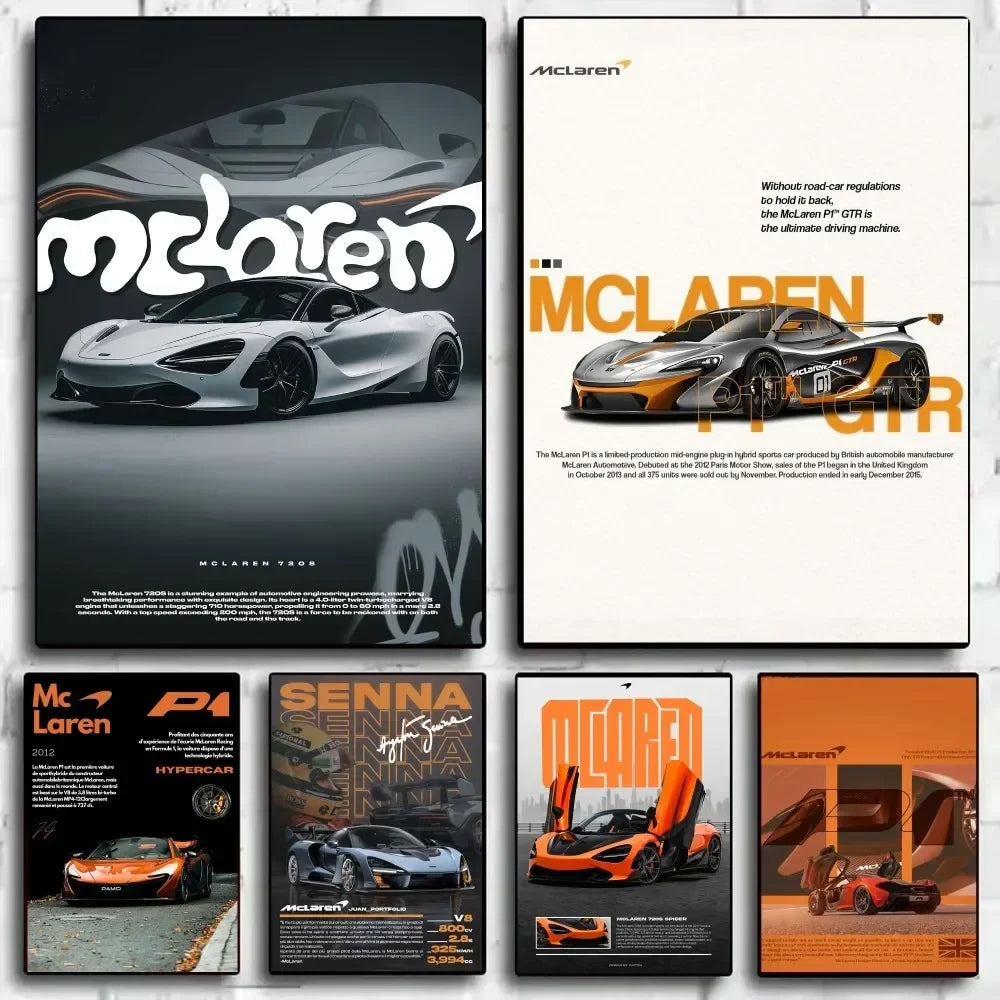 Mclaren P1 GTR Luxury Poster for Home Decor - Posters