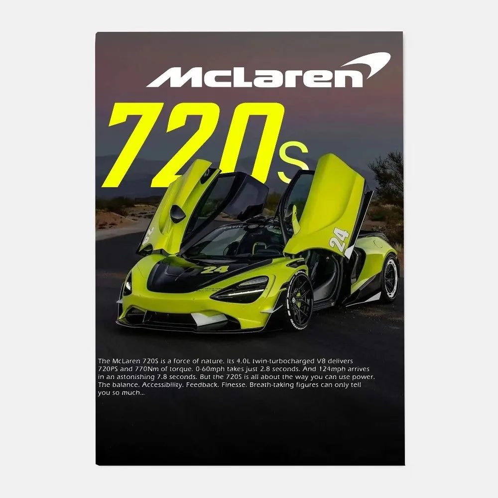 Mclaren P1 GTR Luxury Poster for Home Decor - Posters