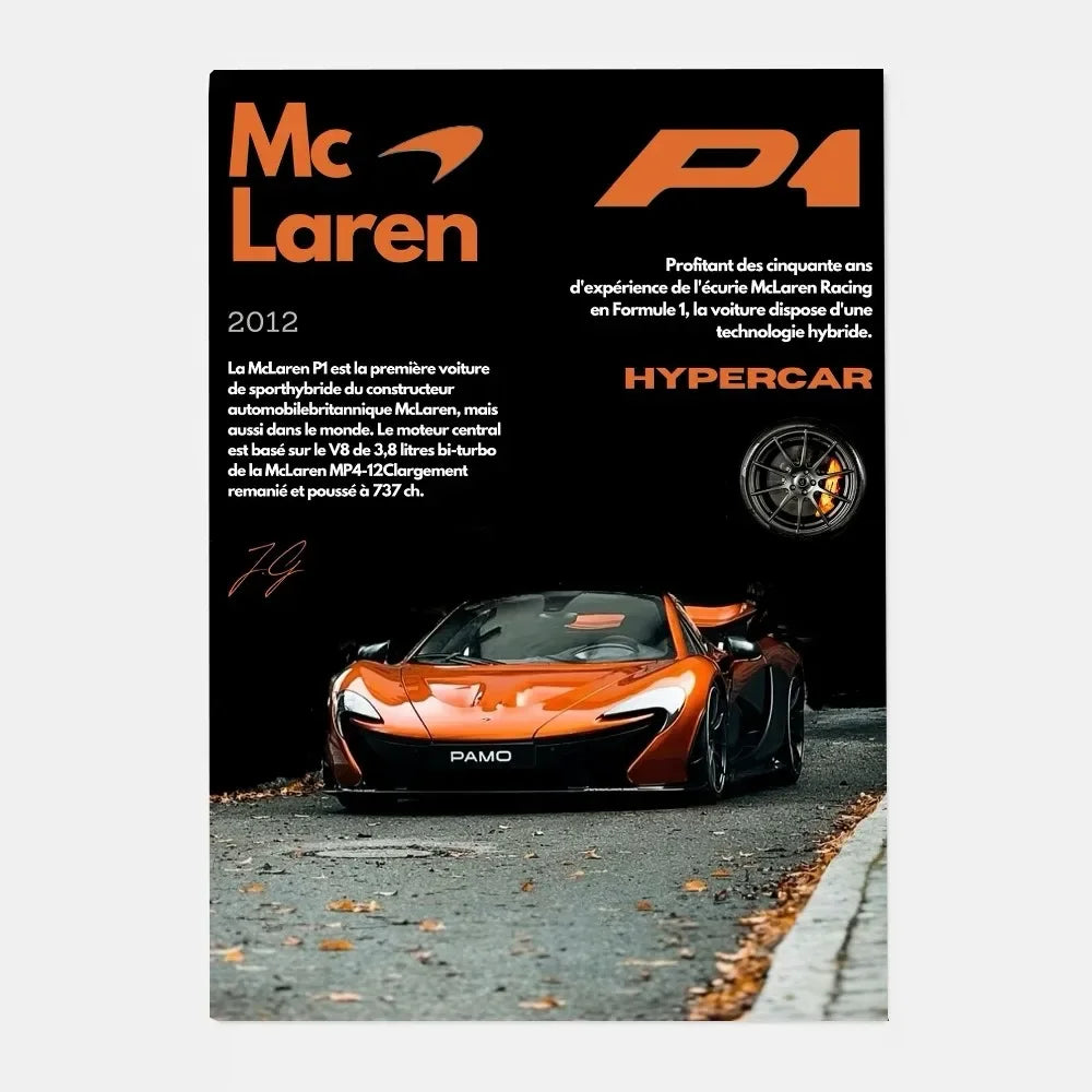 Mclaren P1 GTR Luxury Poster for Home Decor - z3 / 15X20cmNoframe - Posters