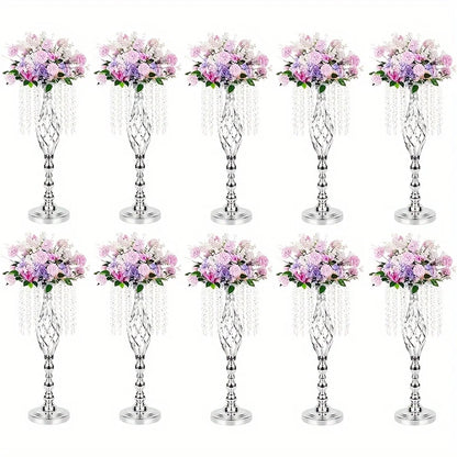 Metal Flower Vases for Wedding Centerpieces - Silver-10pcs / United States - Vase