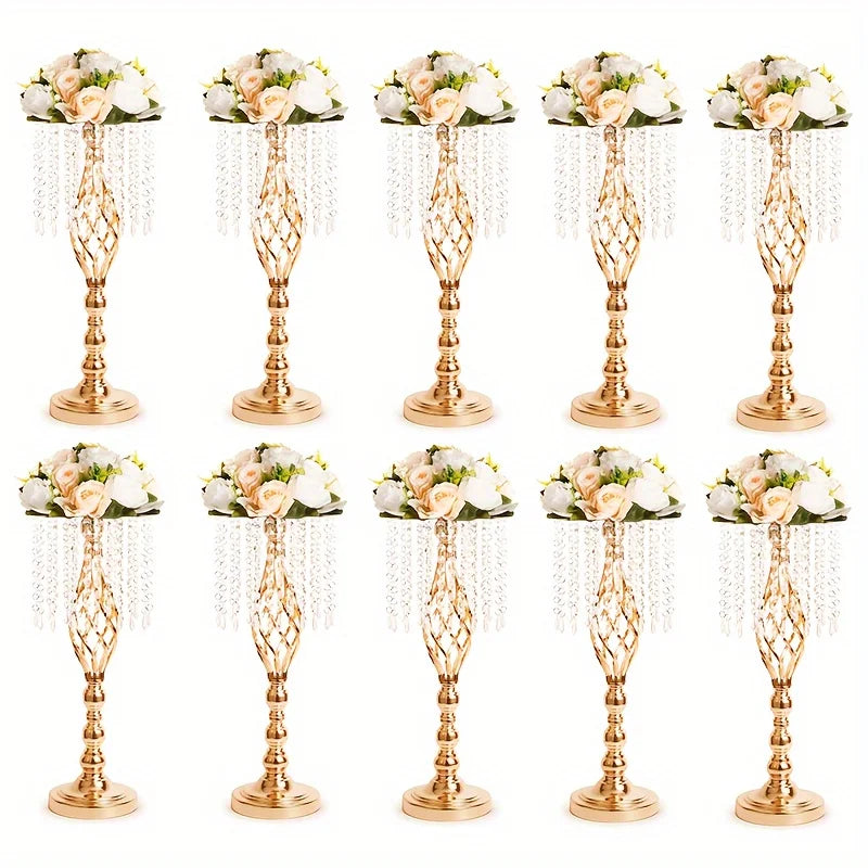 Metal Flower Vases for Wedding Centerpieces - Golden-10pcs / United States - Vase