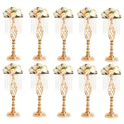 Metal Flower Vases for Wedding Centerpieces - Golden-10pcs / United States - Vase