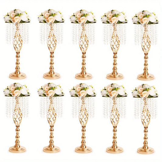 Metal Flower Vases for Wedding Centerpieces - Golden-10pcs / United States - Vase