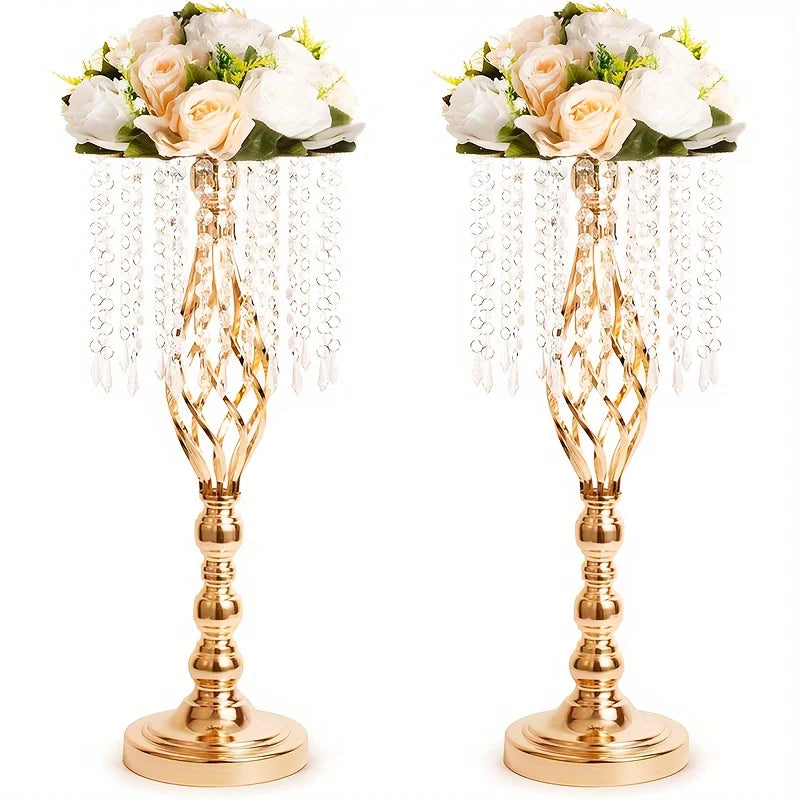 Metal Flower Vases for Wedding Centerpieces - Golden-2pcs / United States - Vase