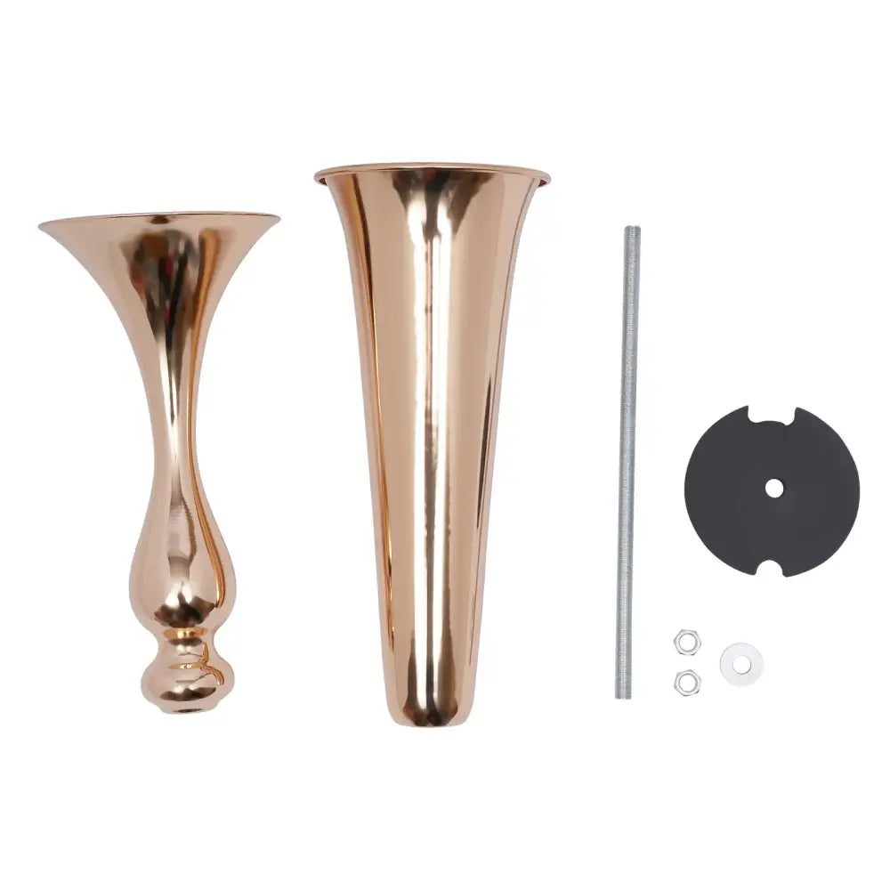 Metal Golden Flower Stand Vase Candle Holder - Vase