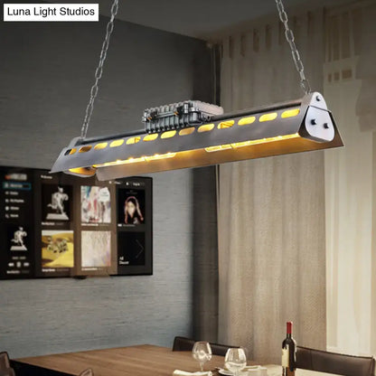 Decorbites metal island lighting fixture with matte black finish and exposed edison bulb for head restaurant billiard use