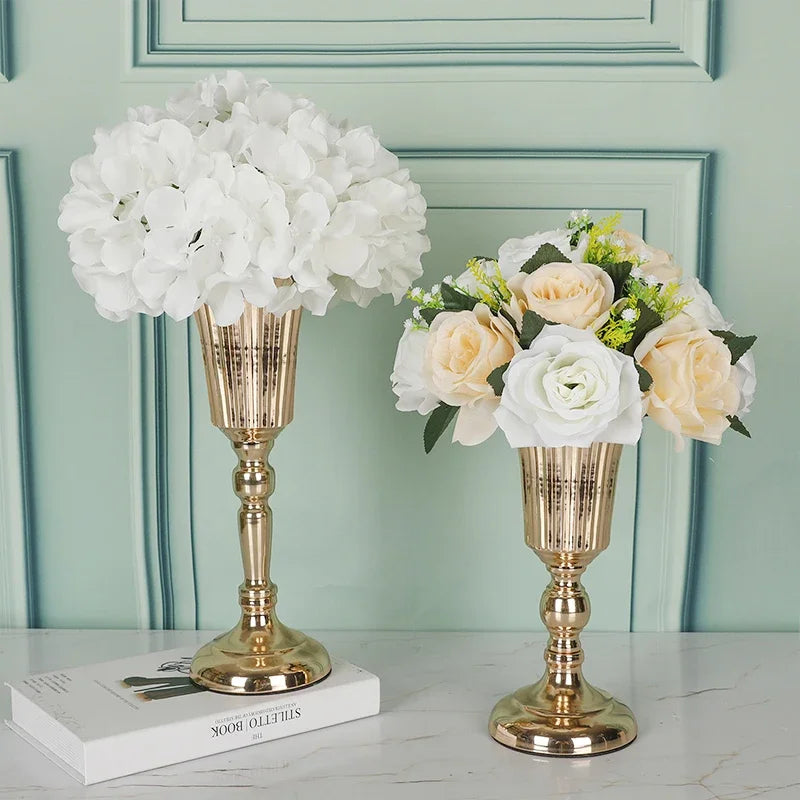 Metal Trumpet Vase Wedding Centerpiece Decor - Vase