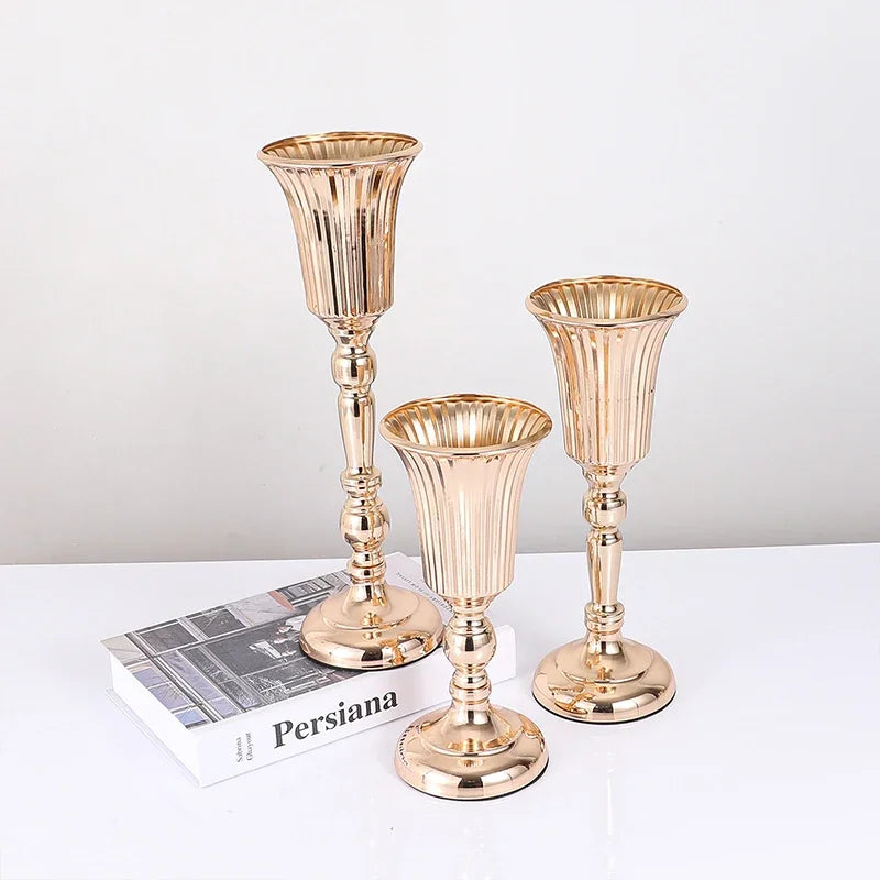 DecorBites™ Metal Trumpet Vase Wedding Centerpiece Decor