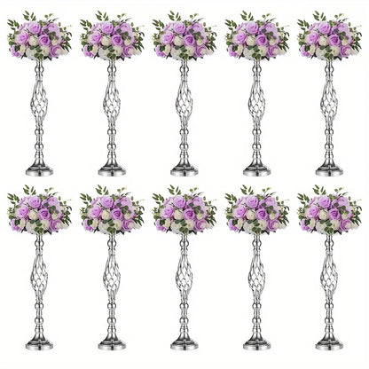 Metal Vase Set for Special Occasions - Silver-10pcs / United States - Vase