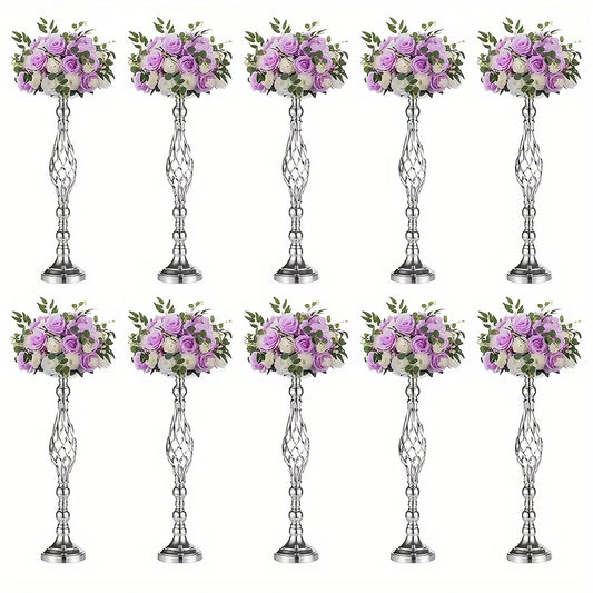 Metal Vase Set for Special Occasions - Silver-10pcs / United States - Vase