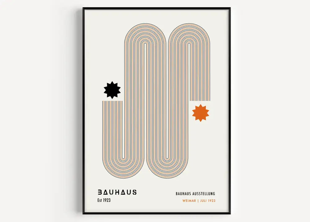 Minimalist decorbites™ mid century art canvas print featuring abstract beige and tan concentric lines on off-white background