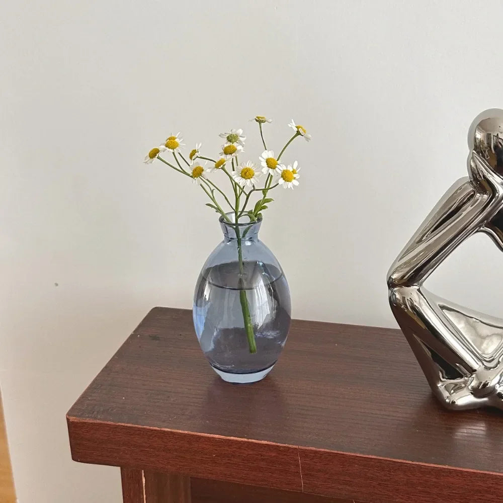 DecorBites™ Mini Glass Flower Vase for Home Decor