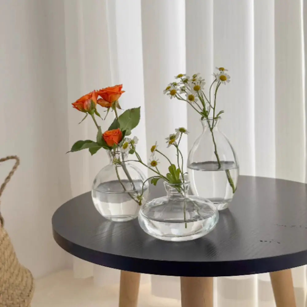 Mini Glass Flower Vase for Home Decor - Vase