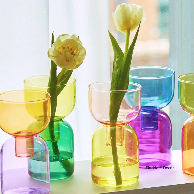 DecorBites™ Mini Glass Vase Set for Plants and Candles