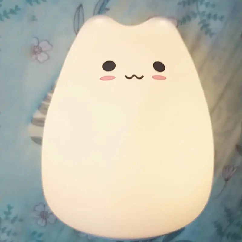 Mini Beliebte Katze Baby Nachttischlampe 7-Farben Klopf-Touch Farbwechsel Augenschonend Schlafzimmer Bettseitiges Nachtlicht Geschenk