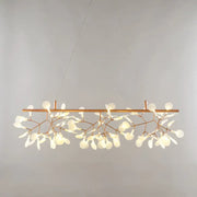 DecorBites minimalist acrylic gold pendant ceiling lamp with copper-toned branch arms and frosted glass orbs ceiling lamp