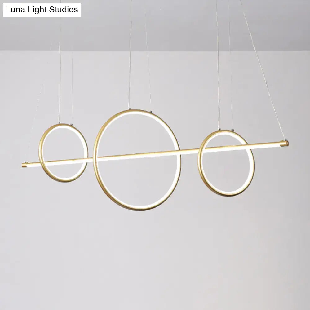 Decorbites minimalist acrylic led modern ceiling light pendant lamp in black gold with warm white light 110v-120v 220v-240v