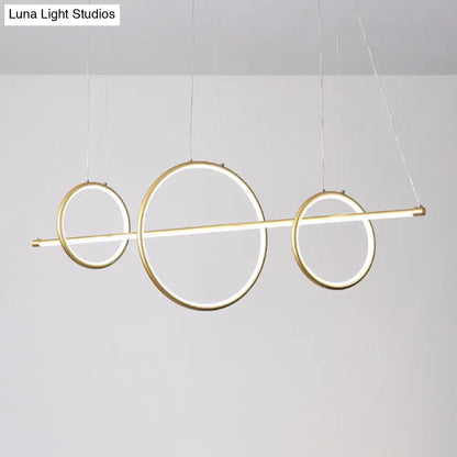 Decorbites minimalist acrylic led modern ceiling light pendant lamp in black gold with warm white light 110v-120v 220v-240v
