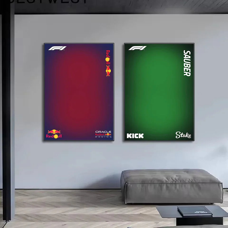 Minimalist Formula 1 Canvas Wall Art - Posters