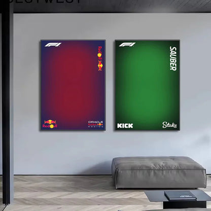 Minimalist Formula 1 Canvas Wall Art - Posters