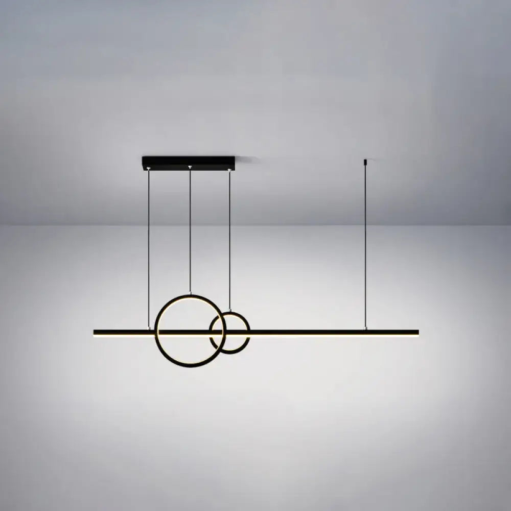 Decorbites minimalistic black and gold acrylic ceiling light with sleek circular design for dining room suspension lighting