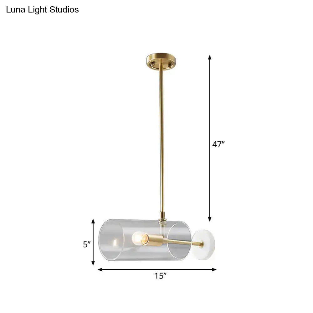 DecorBites™ minimalistic brass pendant light with translucent glass shade e12 e14 inch fixture for dining table use