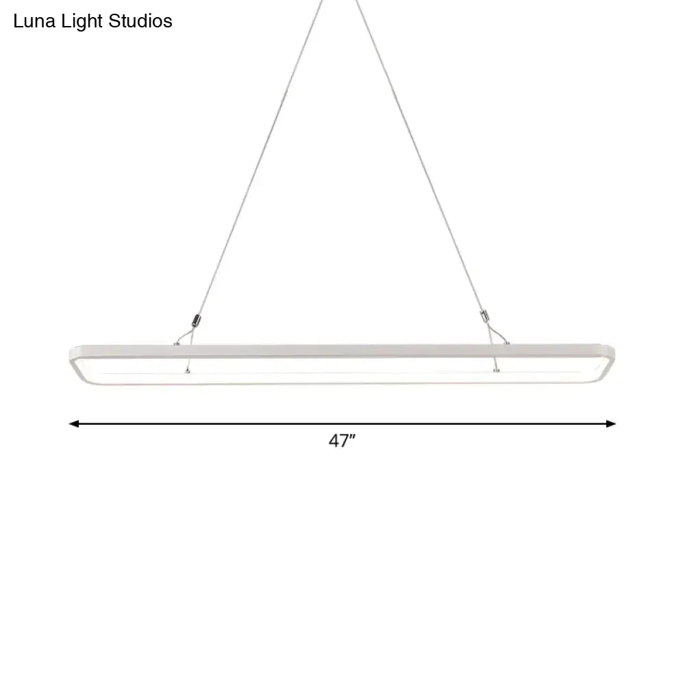 A sleek decorbites minimalistic white 47-inch led pendant light with acrylic shade warm white 110v-120v 220v-240v