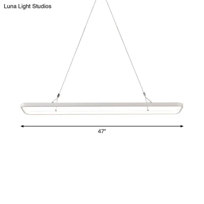 A sleek decorbites minimalistic white 47-inch led pendant light with acrylic shade warm white 110v-120v 220v-240v