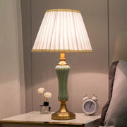 Elegant decorbites™ modern 1-bulb light green ceramic nightstand lamp with gold accents e26 e27 110v-120v