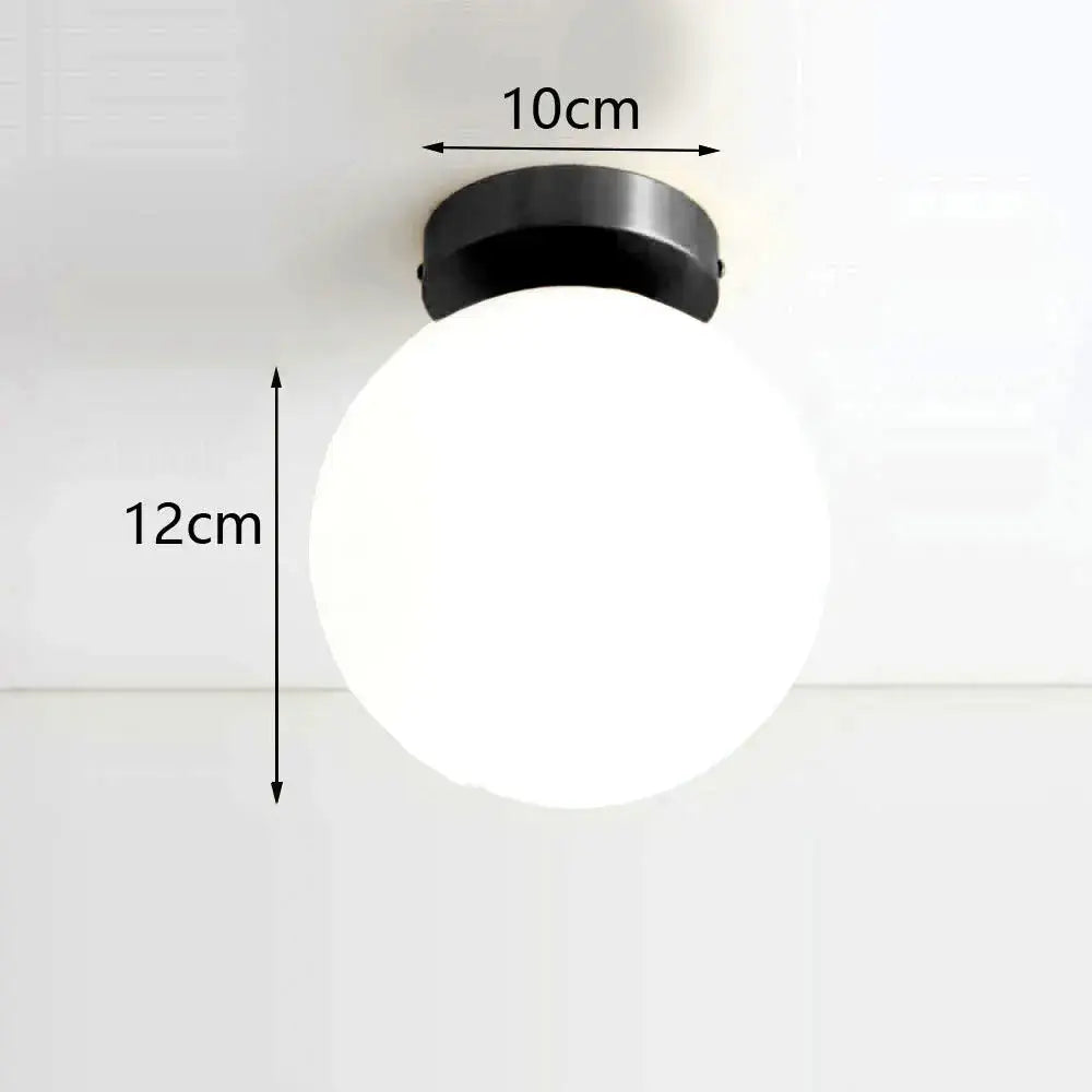 Decorbites modern acrylic ball ceiling light with sleek black finish and frosted globe bulb for home ceiling light use