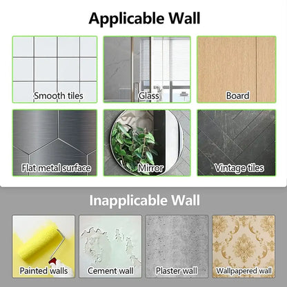 DecorBites modern aluminum bathroom corner caddy shelf with adhesive for smooth tiles glass and metal surfaces