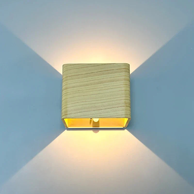 Modern Battery Operated Wall Sconces - Wood