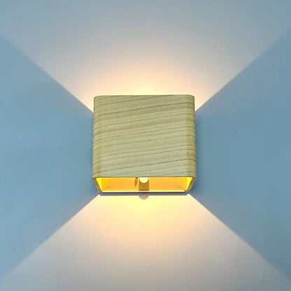 Modern Battery Operated Wall Sconces - Wood