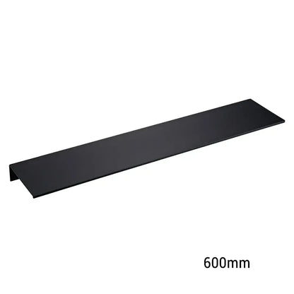 DecorBites modern black matte aluminum alloy organizer shelf 600mm wall-mounted for stylish storage