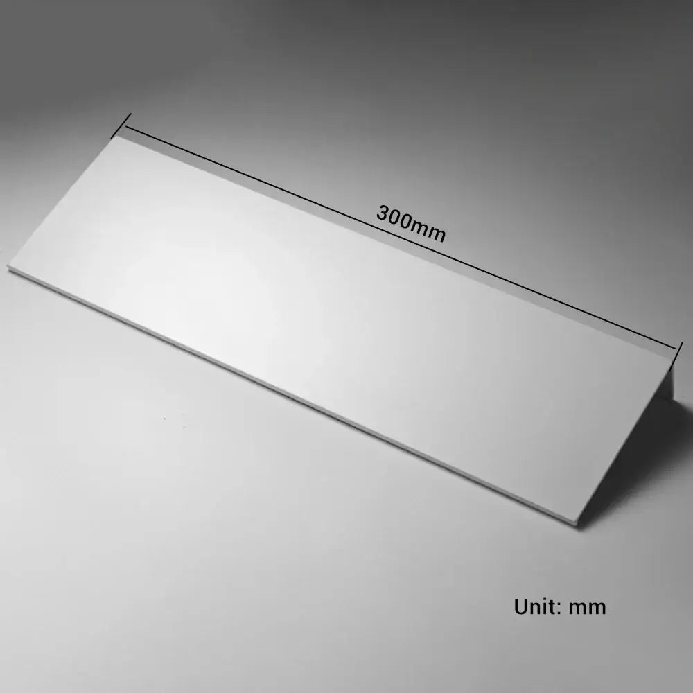 DecorBites™ modern black and white wall-mounted organizer shelf with sleek white aluminum alloy 300mm panel