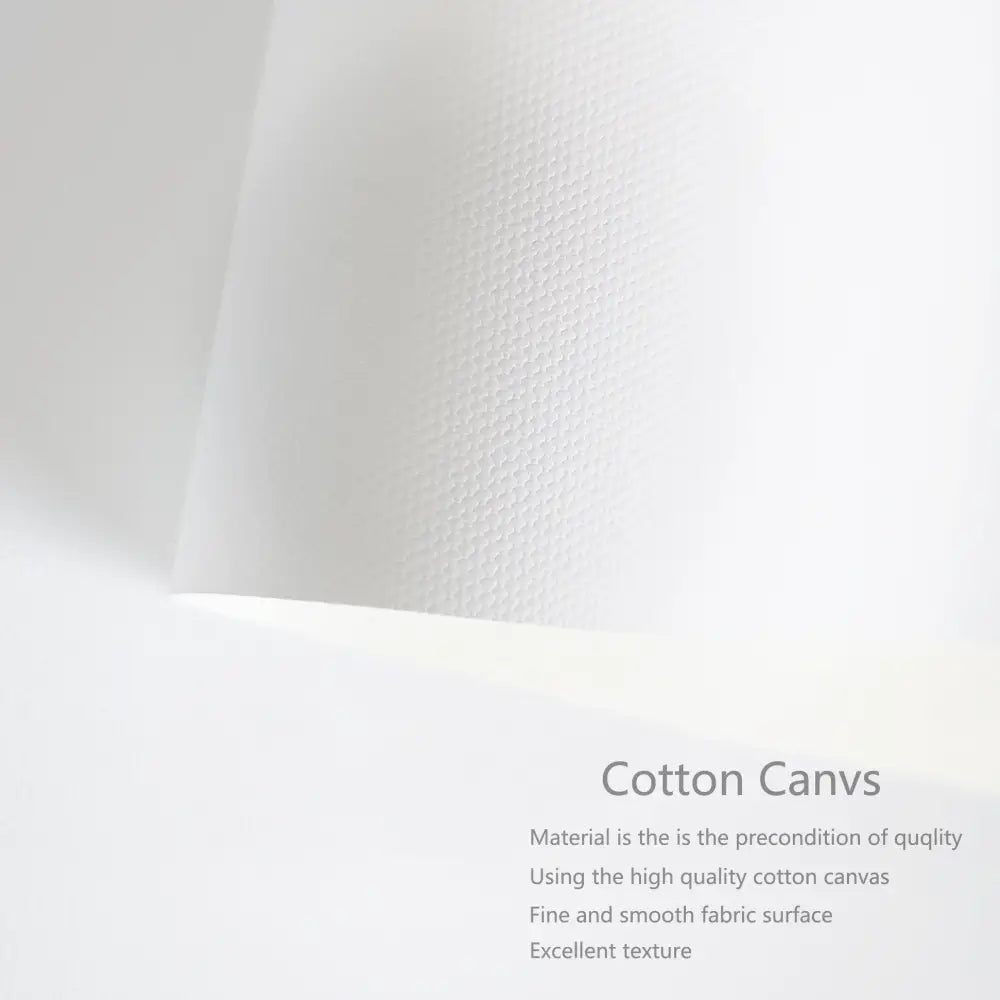 DecorBites™ modern black and white minimalist canvas print featuring white cotton canvas with a smooth woven texture