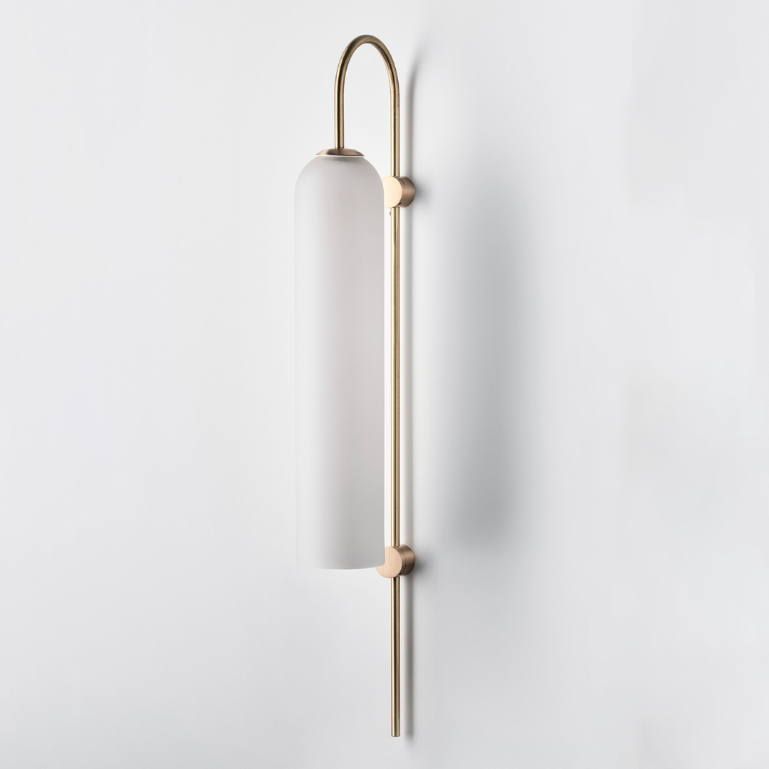 Modern Brass Wall Sconces - Matte White