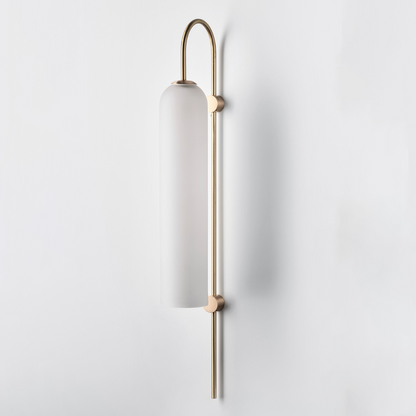 Modern Brass Wall Sconces - Matte White