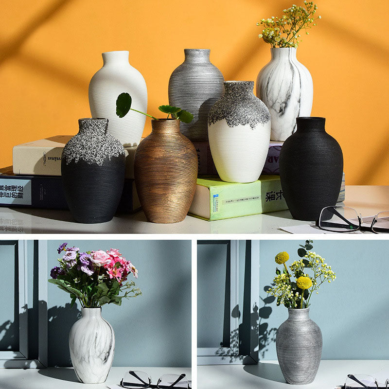 Modern Ceramic Nordic Flower Vase for Home Decor - Vase