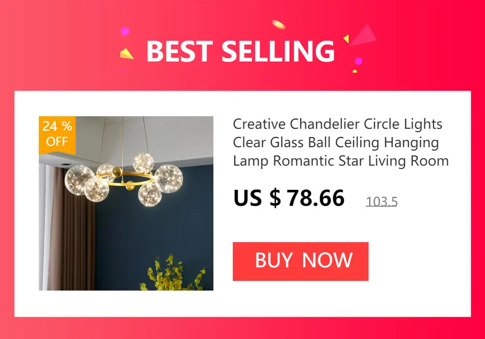 Decorbites modern chrome crystal chandelier with clear glass balls and gold frame for living room lamp package