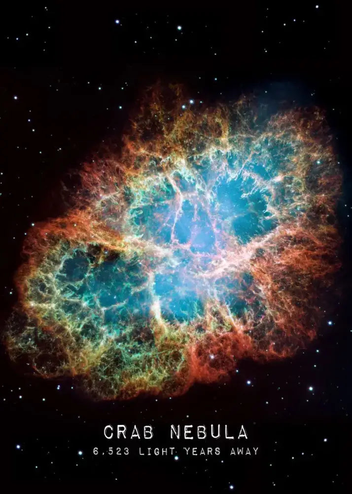 Decorbites modern galaxy canvas wall art piece featuring a vibrant cosmic nebula in blue teal orange and red hues