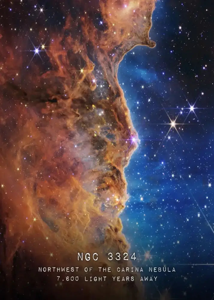 DecorBites™ modern galaxy canvas wall art piece with vibrant orange and blue cosmic nebula and glowing star clusters