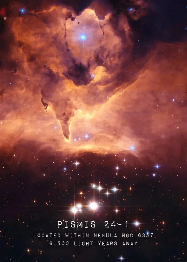 DecorBites™ modern galaxy canvas wall art featuring vibrant orange and purple nebula with glowing blue stars