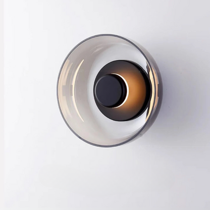 Modern Glass LED Wall Light - Smoke Gray