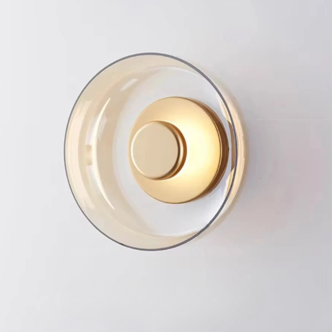 Modern Glass LED Wall Light - Champagne