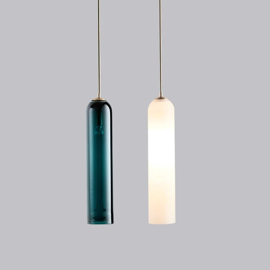 Modern Glass Pendant Light - Pine Green
