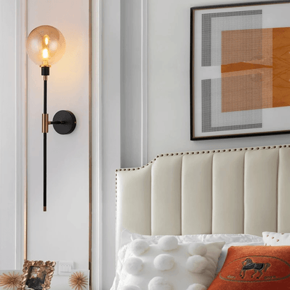 Modern Glass Wall Sconce - Amber