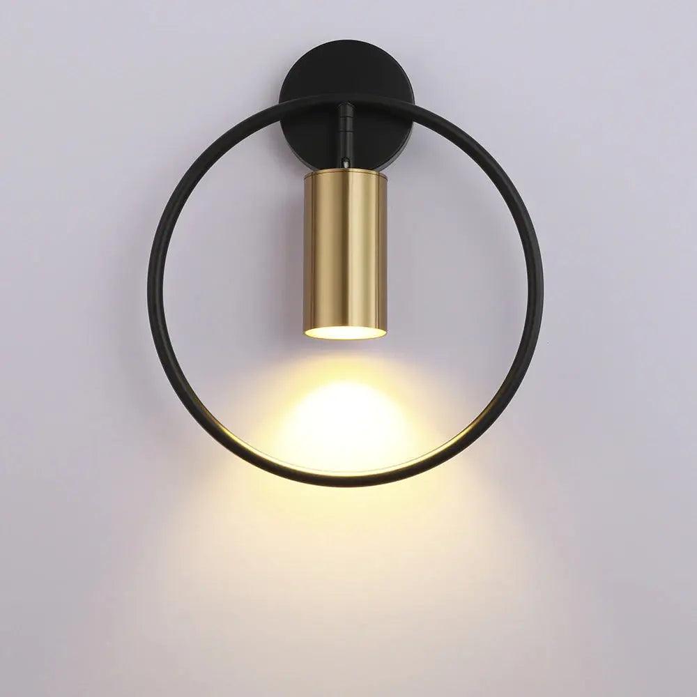 Modern Gold & Black Wall Sconce - Black and Gold / Single Wall Sconce